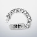 15MM Iced Out Moissanite Cuban Cross Bracelet
