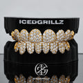 2.5MM Honeycomb Moissanite Grillz with Cross Opal