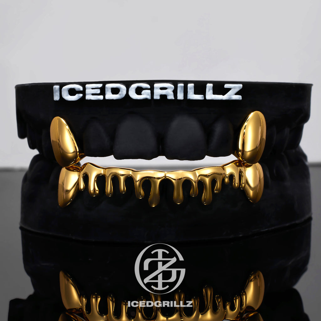 2 Top & 8 Bottom Liquid Drip Grillz