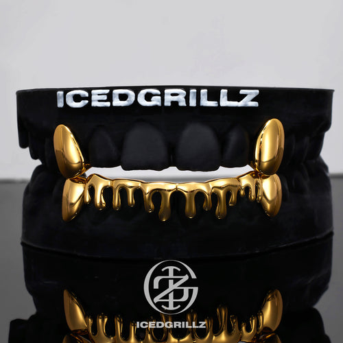 2 Top & 8 Bottom Liquid Drip Grillz
