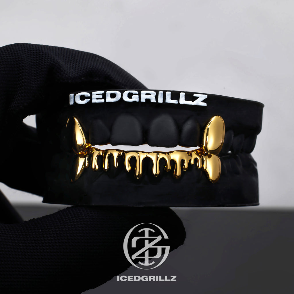 2 Top & 8 Bottom Liquid Drip Grillz