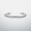 6mm Moissanite Floral Cross Cuff Bracelet