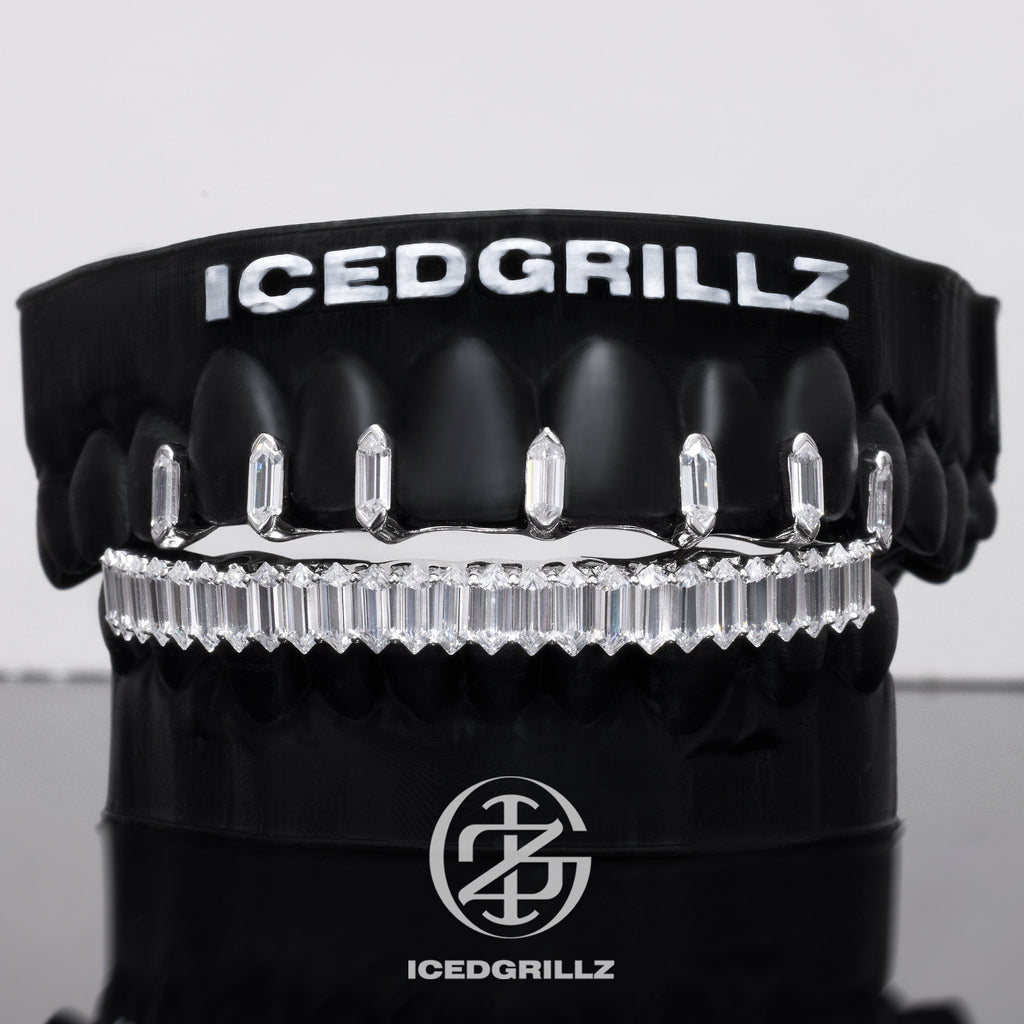 Baguette Cut Gap Bridge Grillz