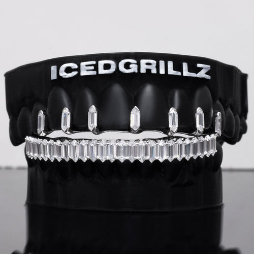 Baguette Cut Gap Bridge Grillz