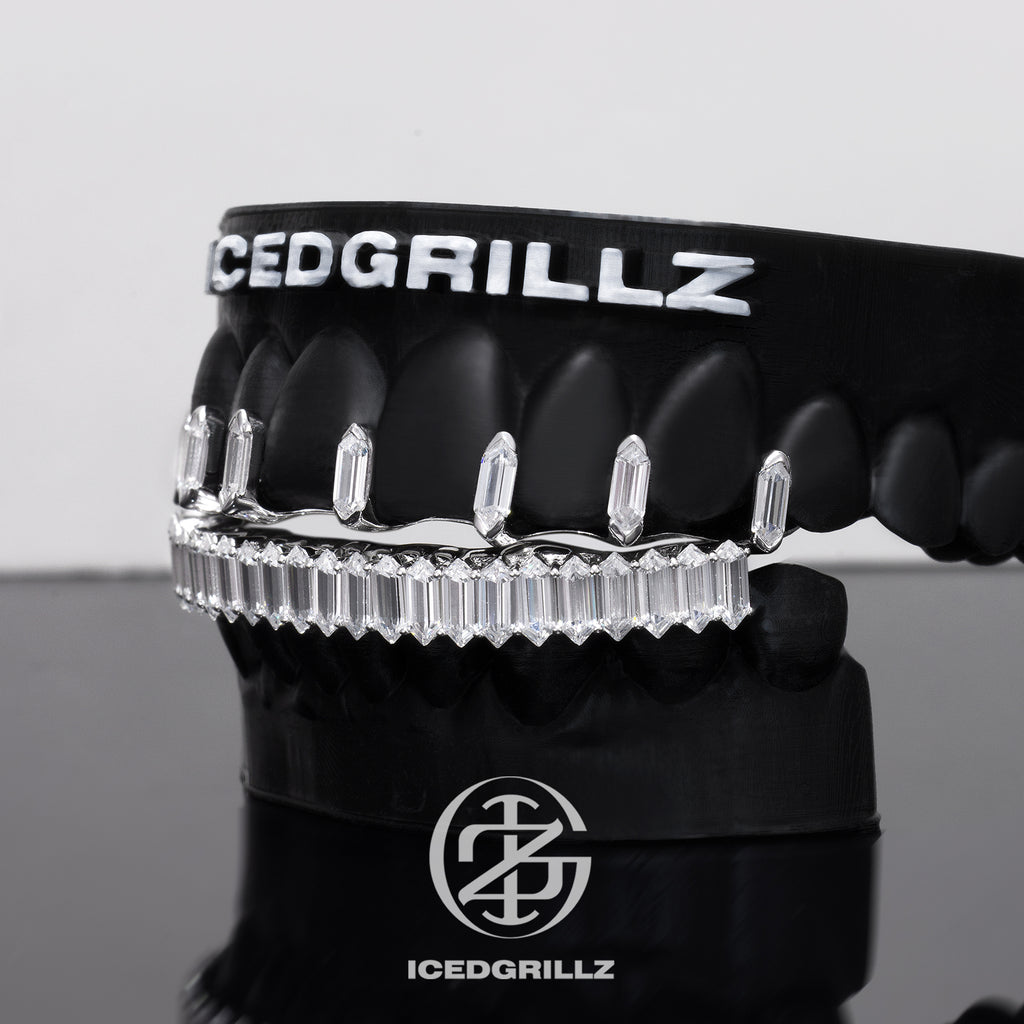 Baguette Cut Gap Bridge Grillz