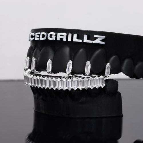 Baguette Cut Gap Bridge Grillz
