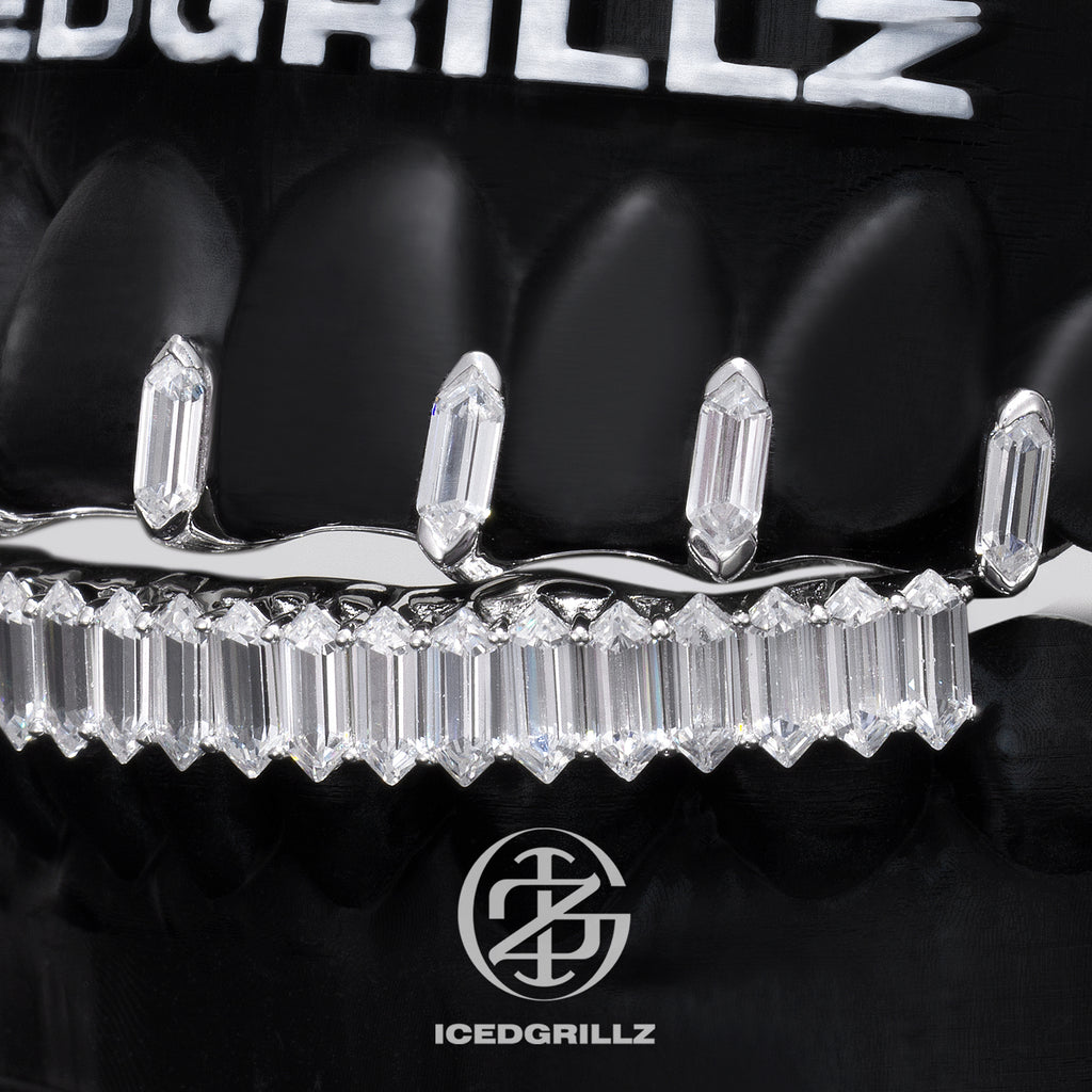 Baguette Cut Gap Bridge Grillz