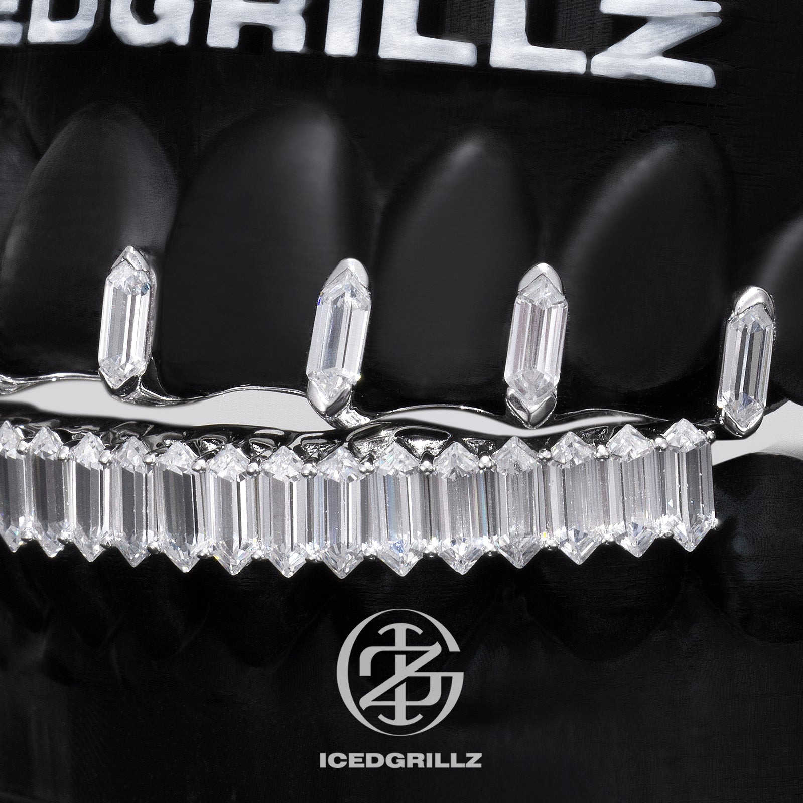 Baguette Cut Gap Bridge Grillz