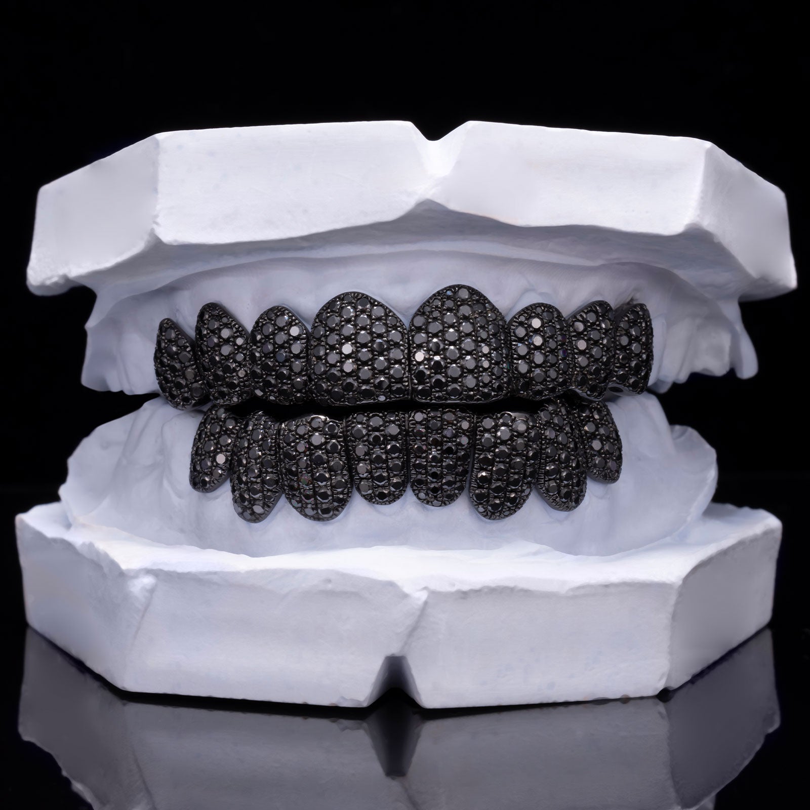 Blackout Edition Honeycomb Black Moissanite Grillz
