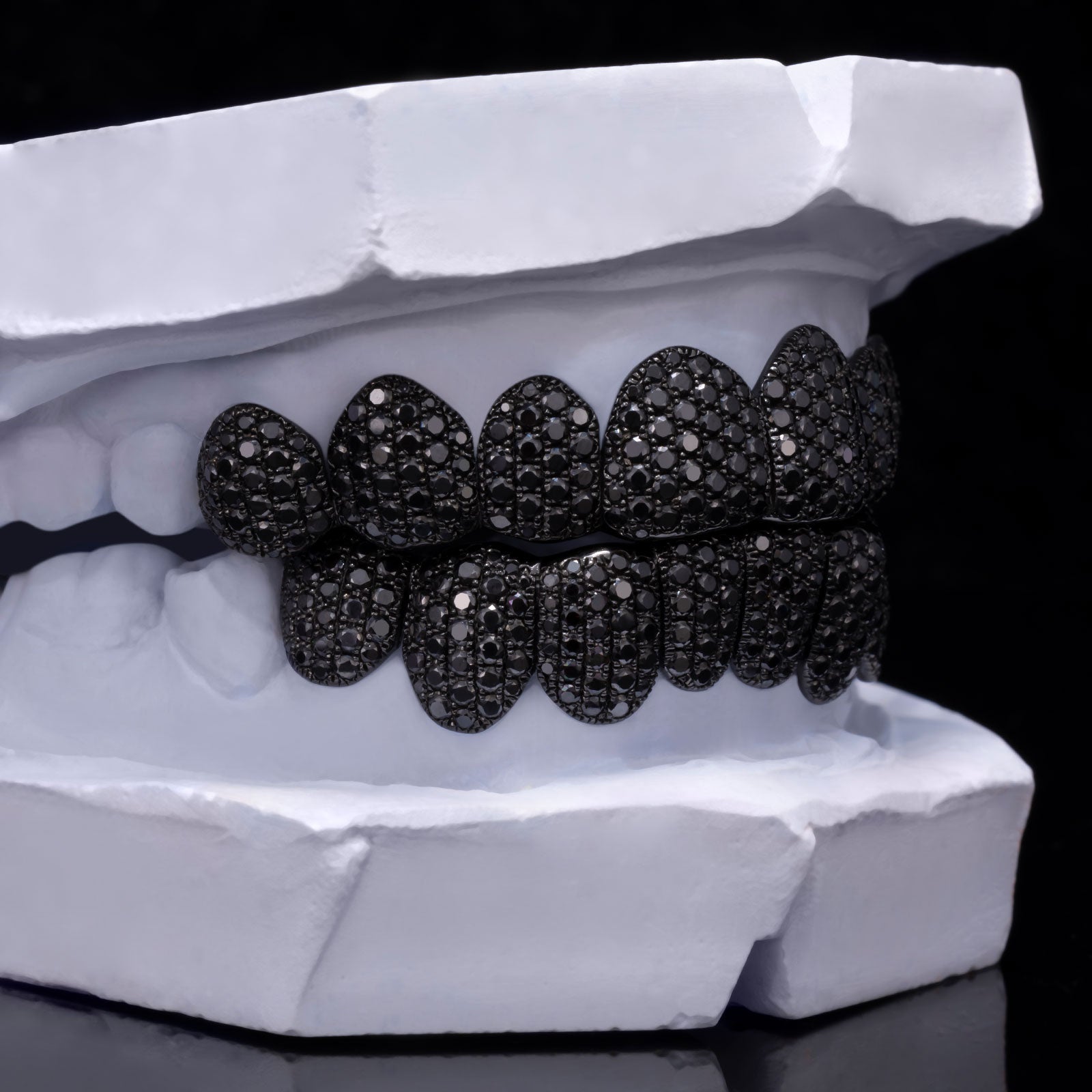 Blackout Edition Honeycomb Black Moissanite Grillz