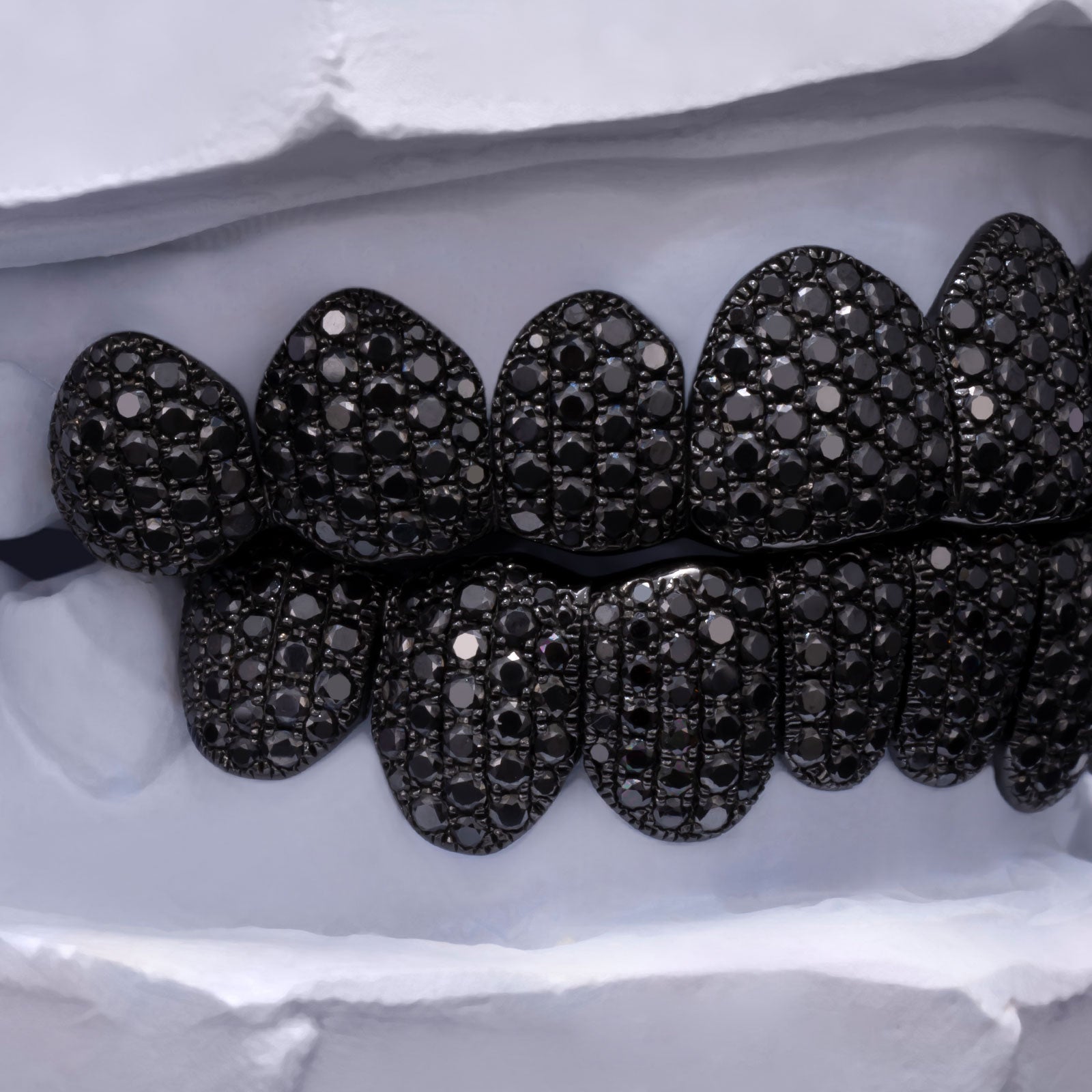 Blackout Edition Honeycomb Black Moissanite Grillz