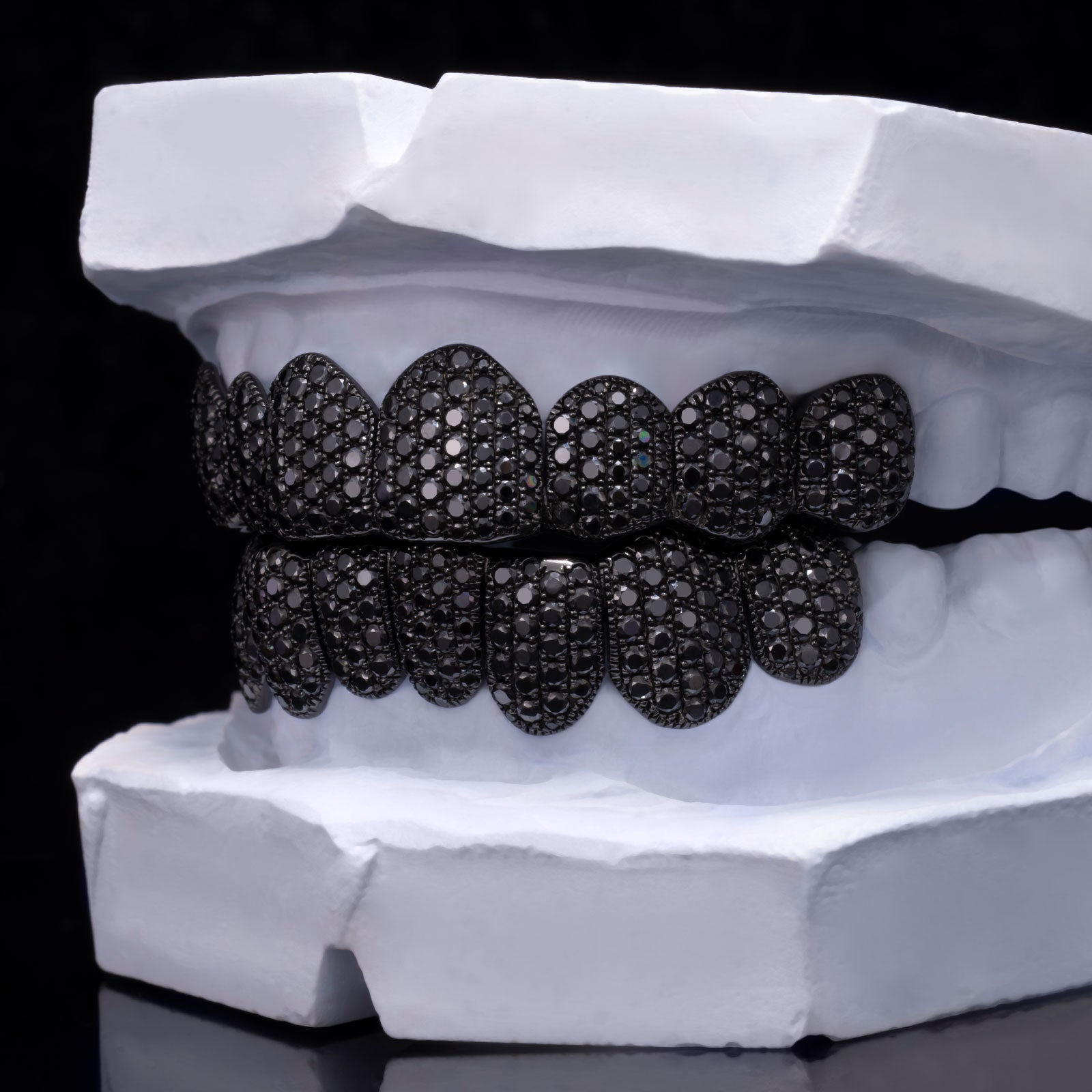 Blackout Edition Honeycomb Black Moissanite Grillz