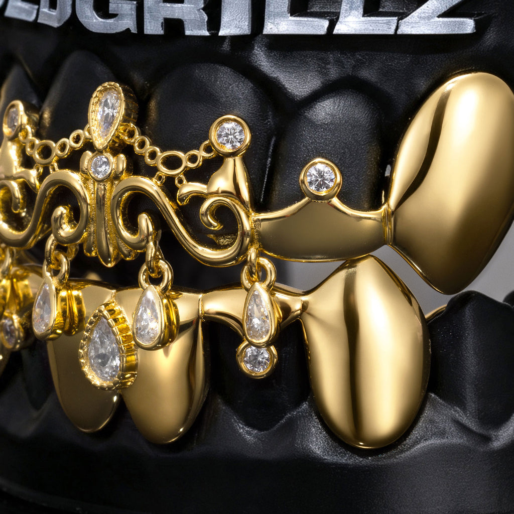 Chandelier Drop Pear Cut Moissanite Custom Grillz - IcedGrillz
