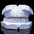 Classic Single Row Diamond "Bridge" Bar Grillz