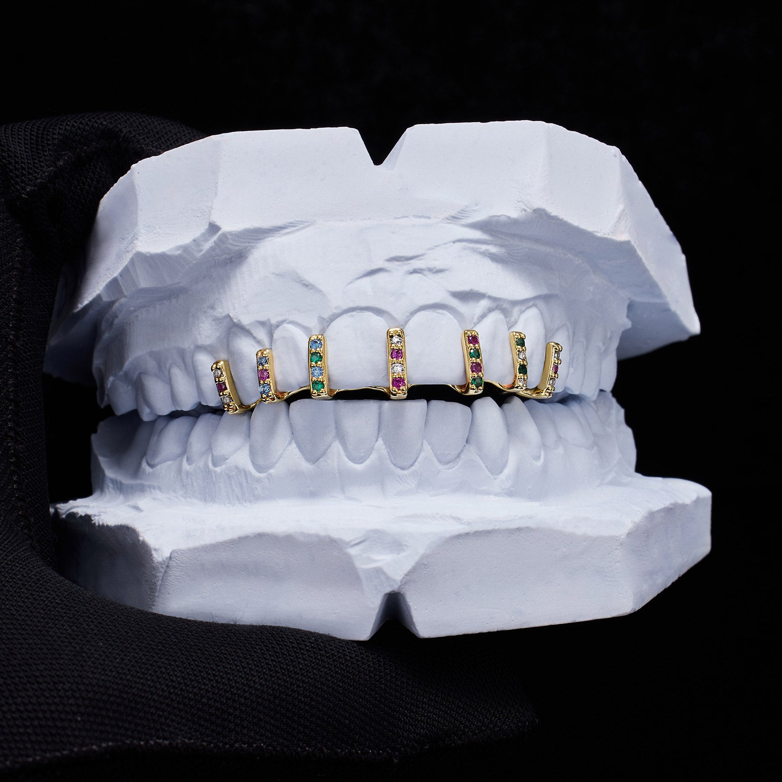 Classic Single Row Diamond "Bridge" Bar Grillz