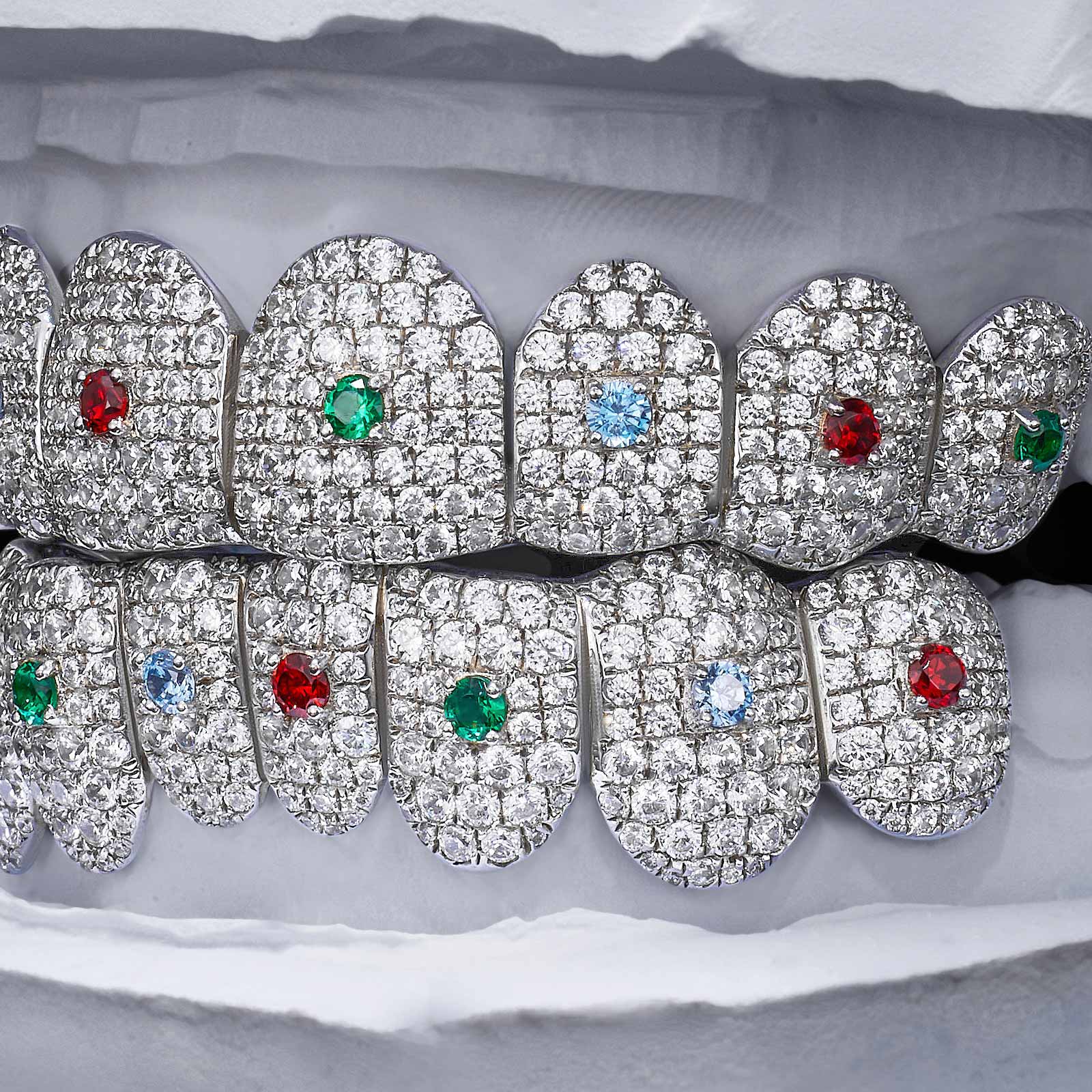 Colored Gem & Moissanite Grillz
