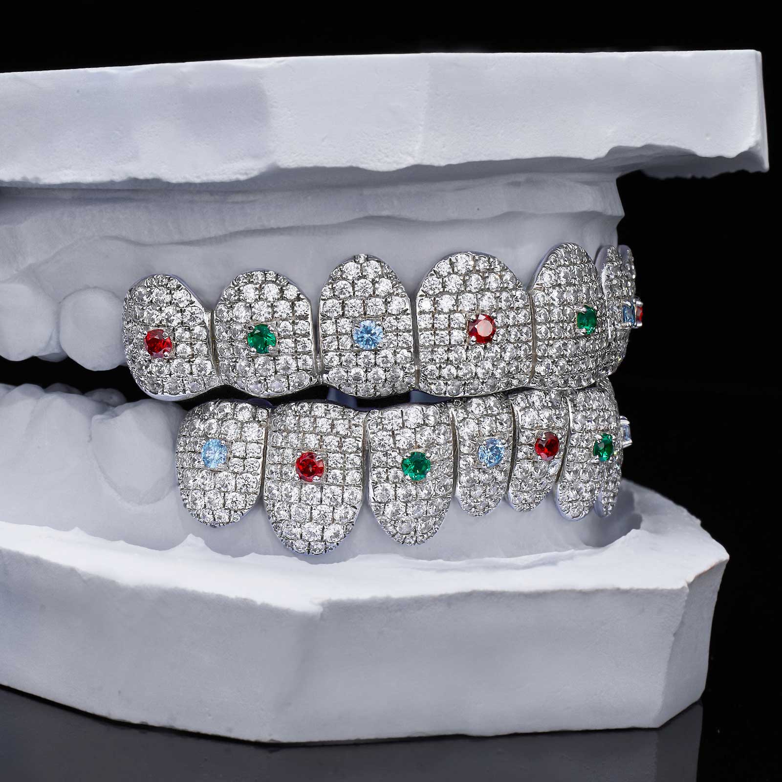 Colored Gem & Moissanite Grillz