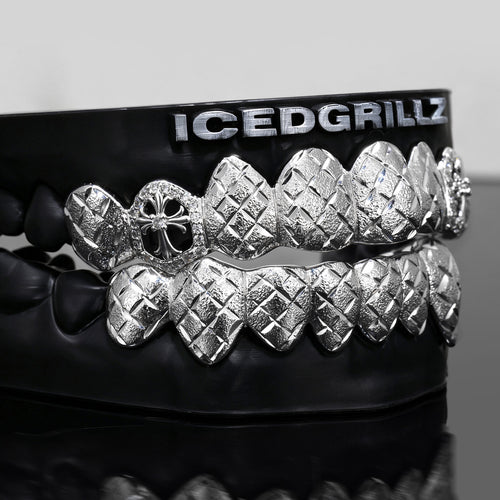 Cross Iced Open Face Nugget Grillz - IcedGrillz