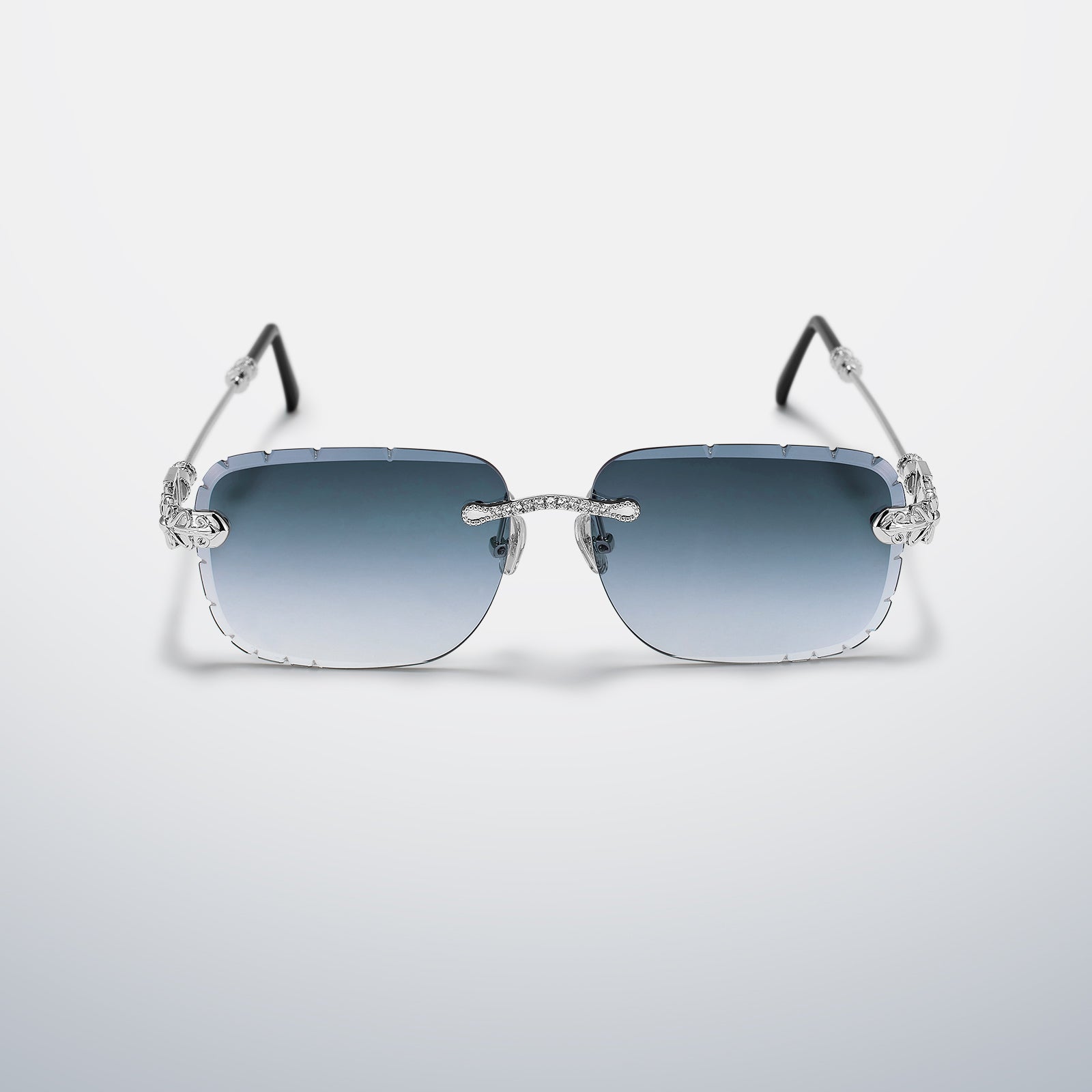 Crucifix Rimless Moissanite Sunglasses
