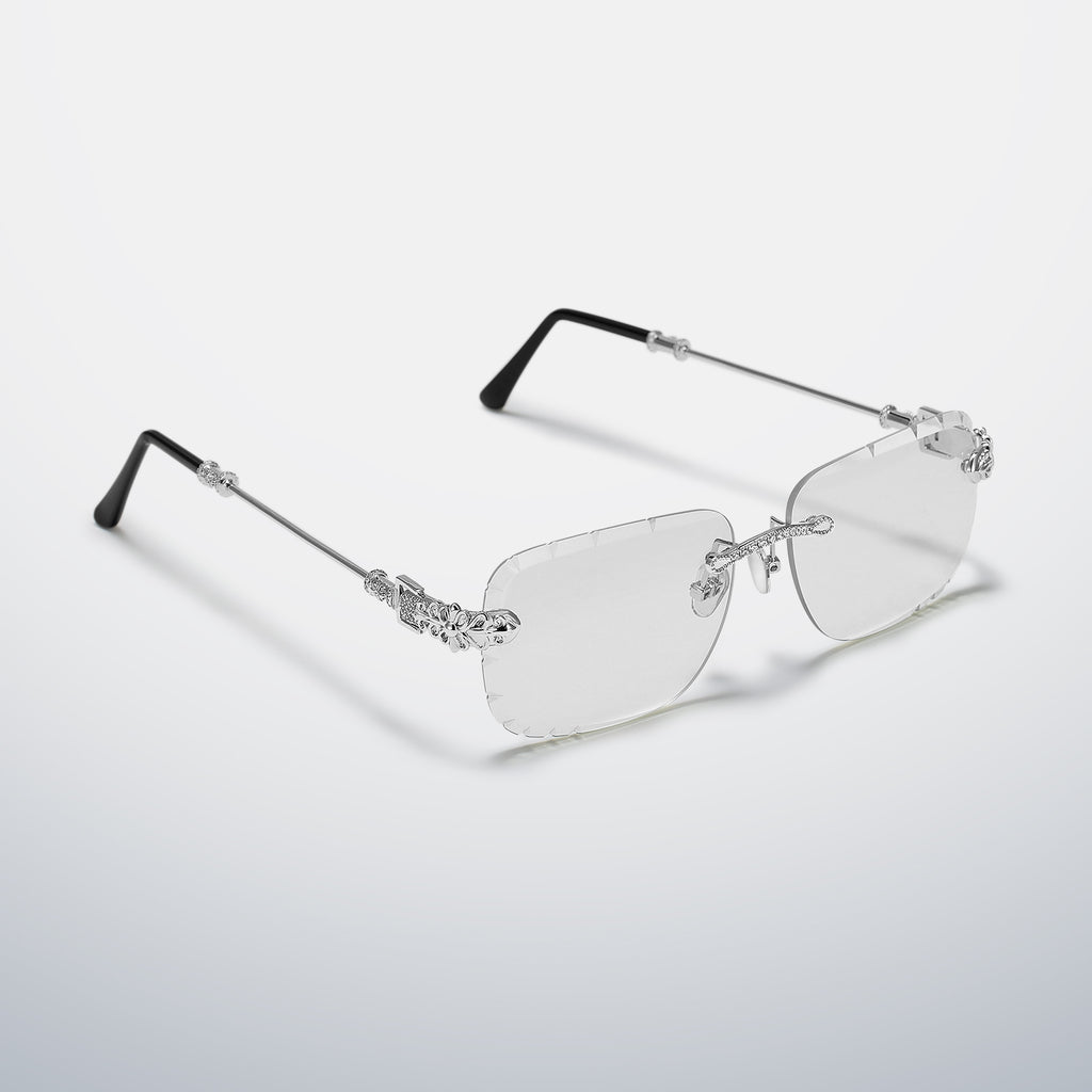 Crucifix Rimless Moissanite Sunglasses