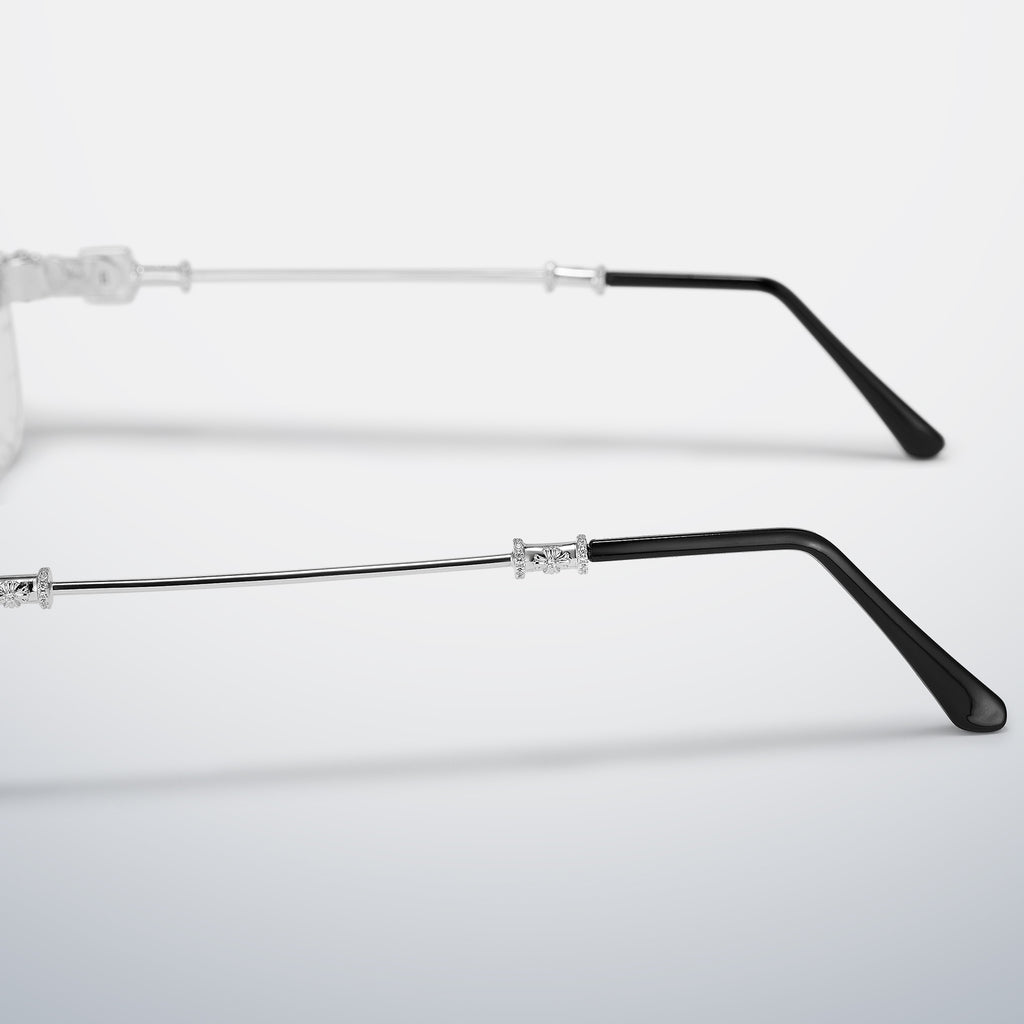 Crucifix Rimless Moissanite Sunglasses
