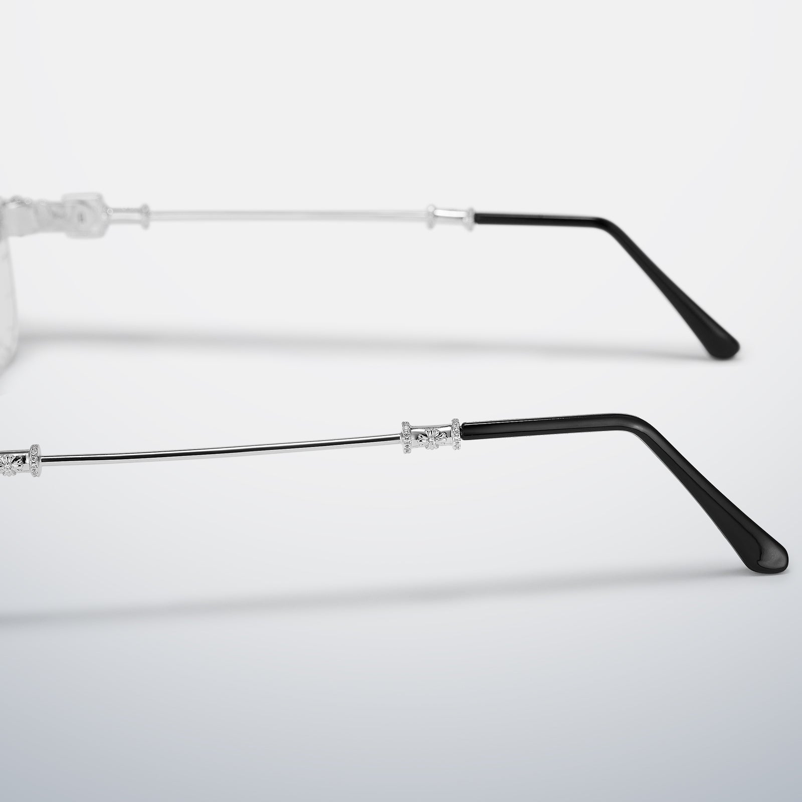 Crucifix Rimless Moissanite Sunglasses