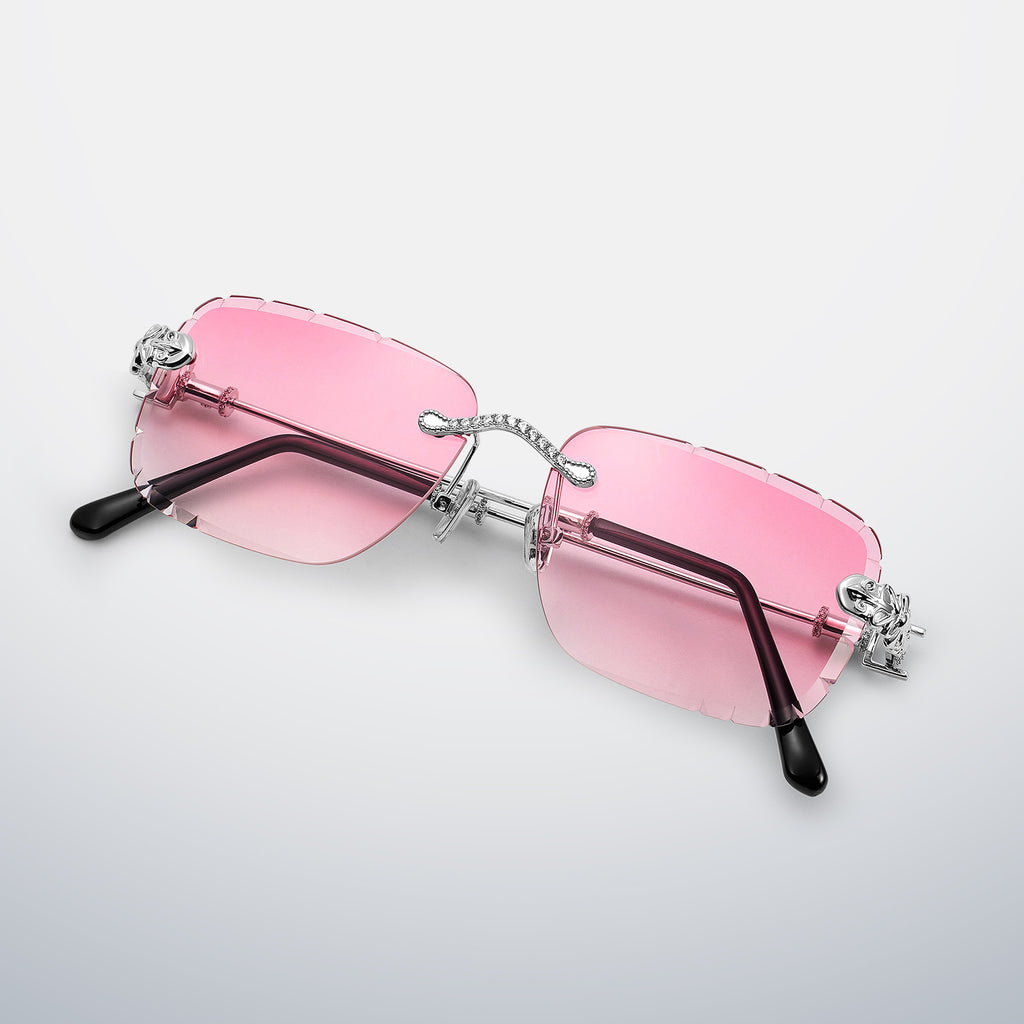 Crucifix Rimless Moissanite Sunglasses