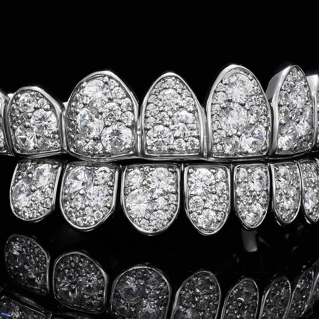 Crushed Ice "Snow Set" Mosaic Moissanite Grillz
