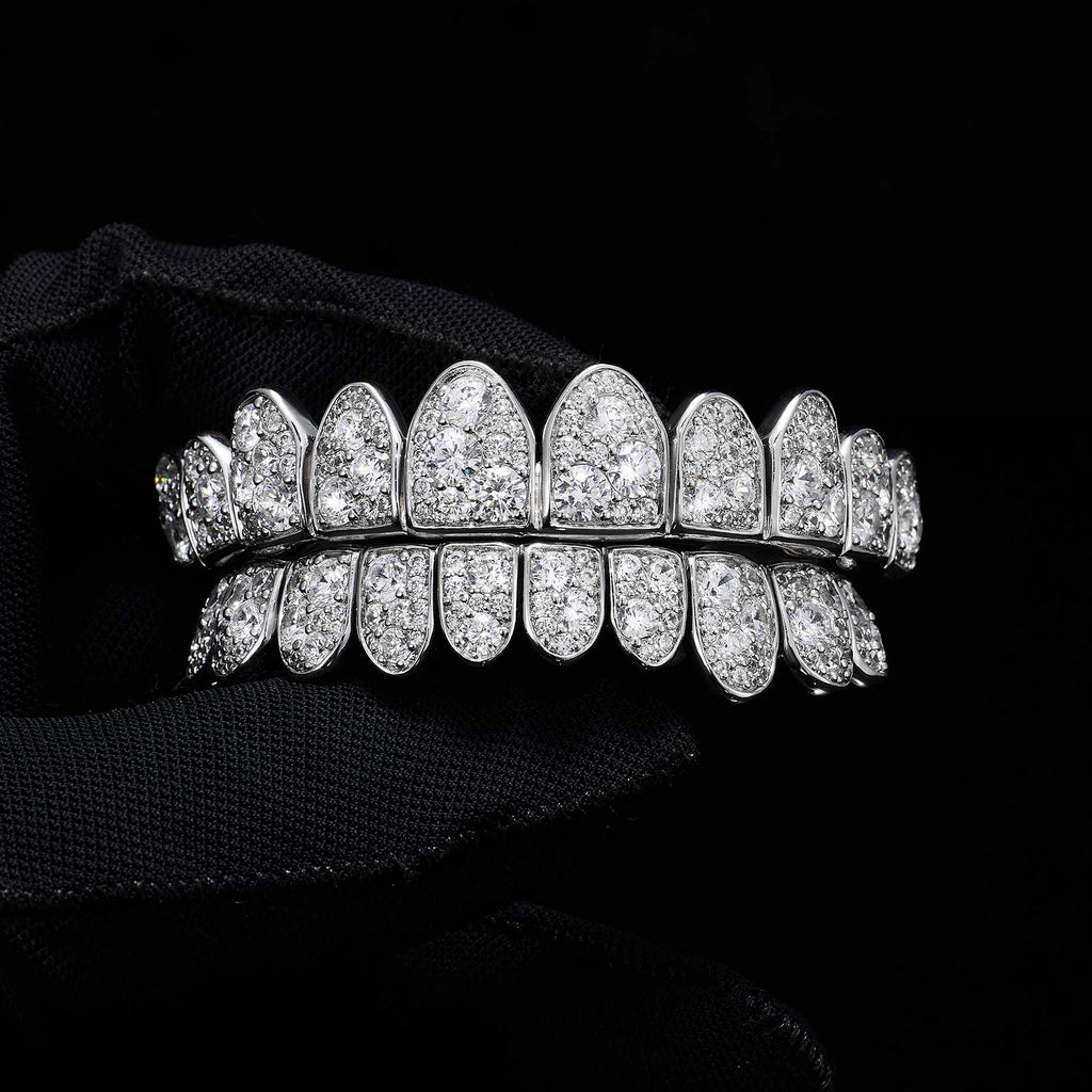 Crushed Ice "Snow Set" Mosaic Moissanite Grillz