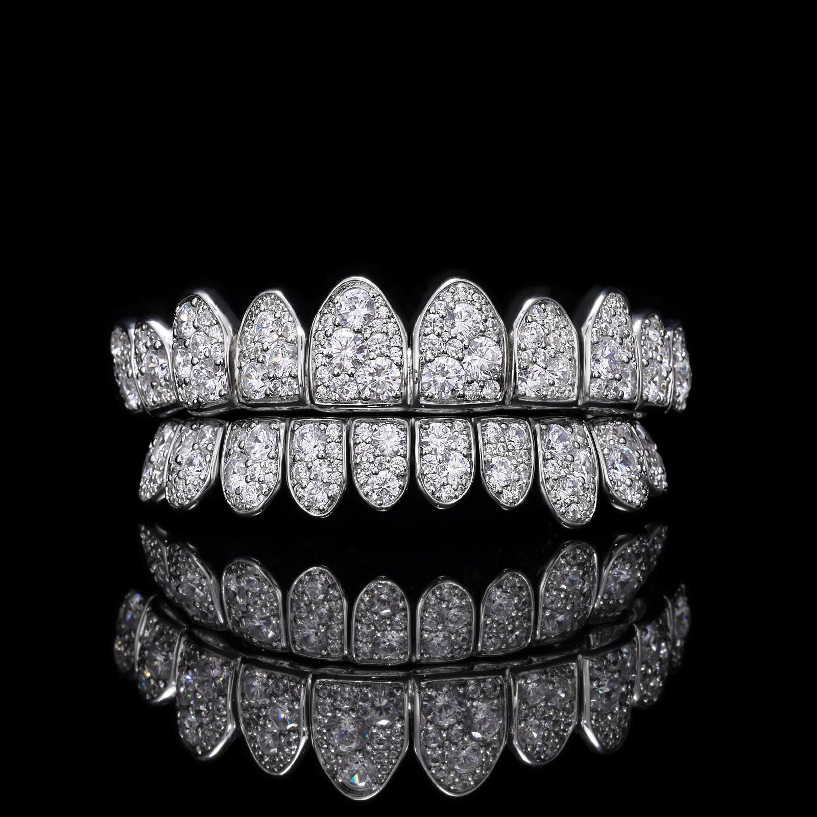Crushed Ice "Snow Set" Mosaic Moissanite Grillz