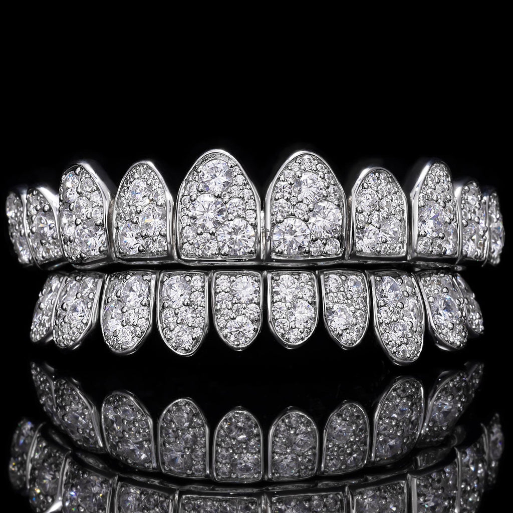 Crushed Ice "Snow Set" Mosaic Moissanite Grillz