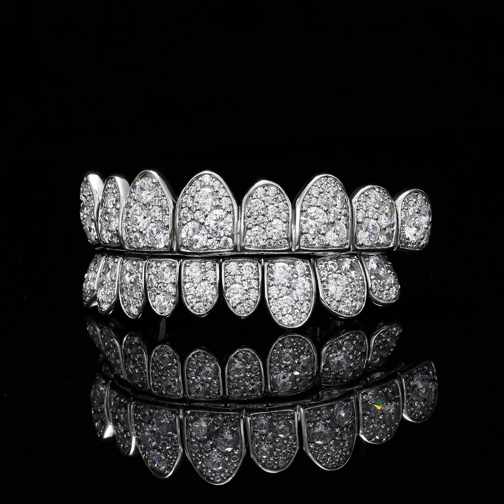 Crushed Ice "Snow Set" Mosaic Moissanite Grillz