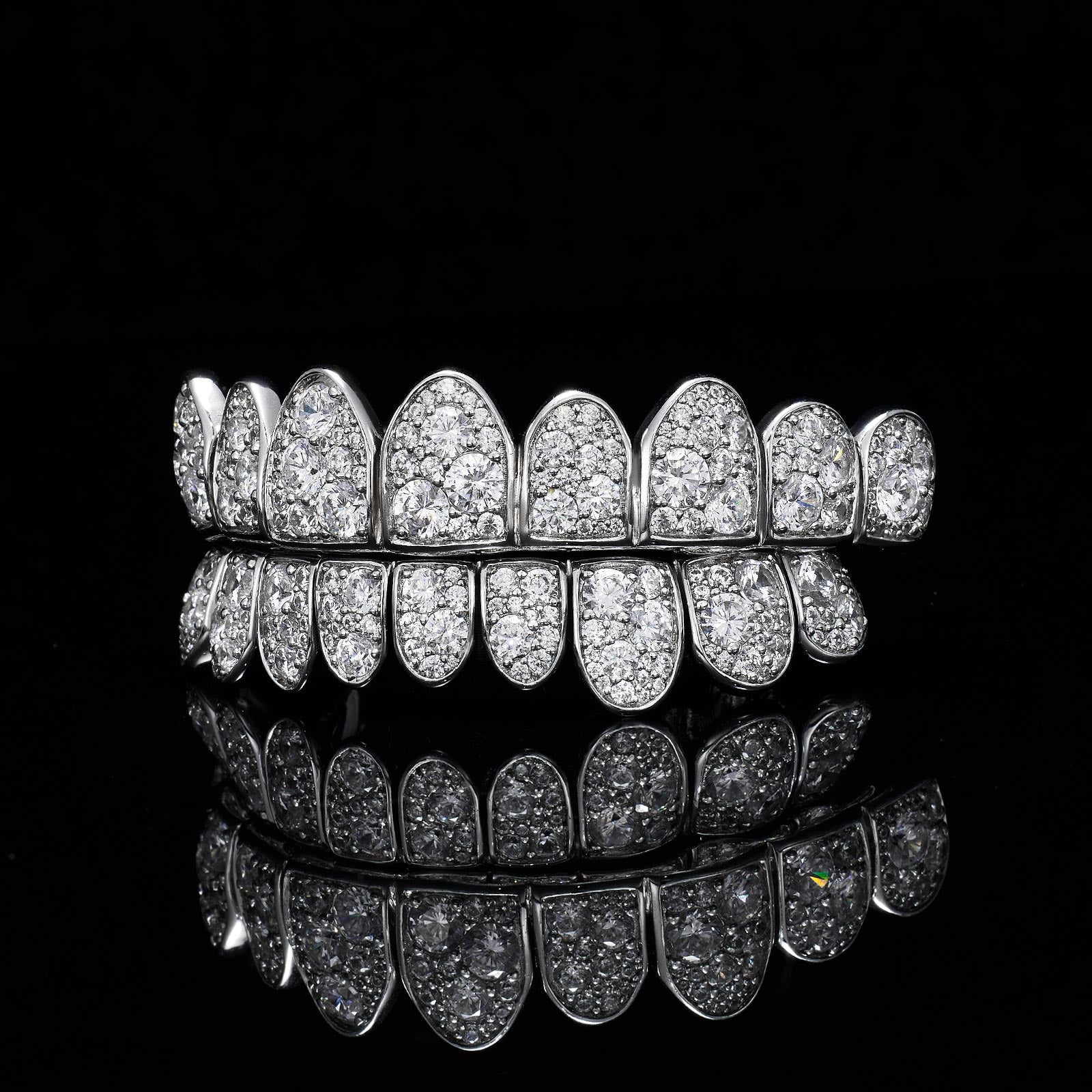 Crushed Ice "Snow Set" Mosaic Moissanite Grillz