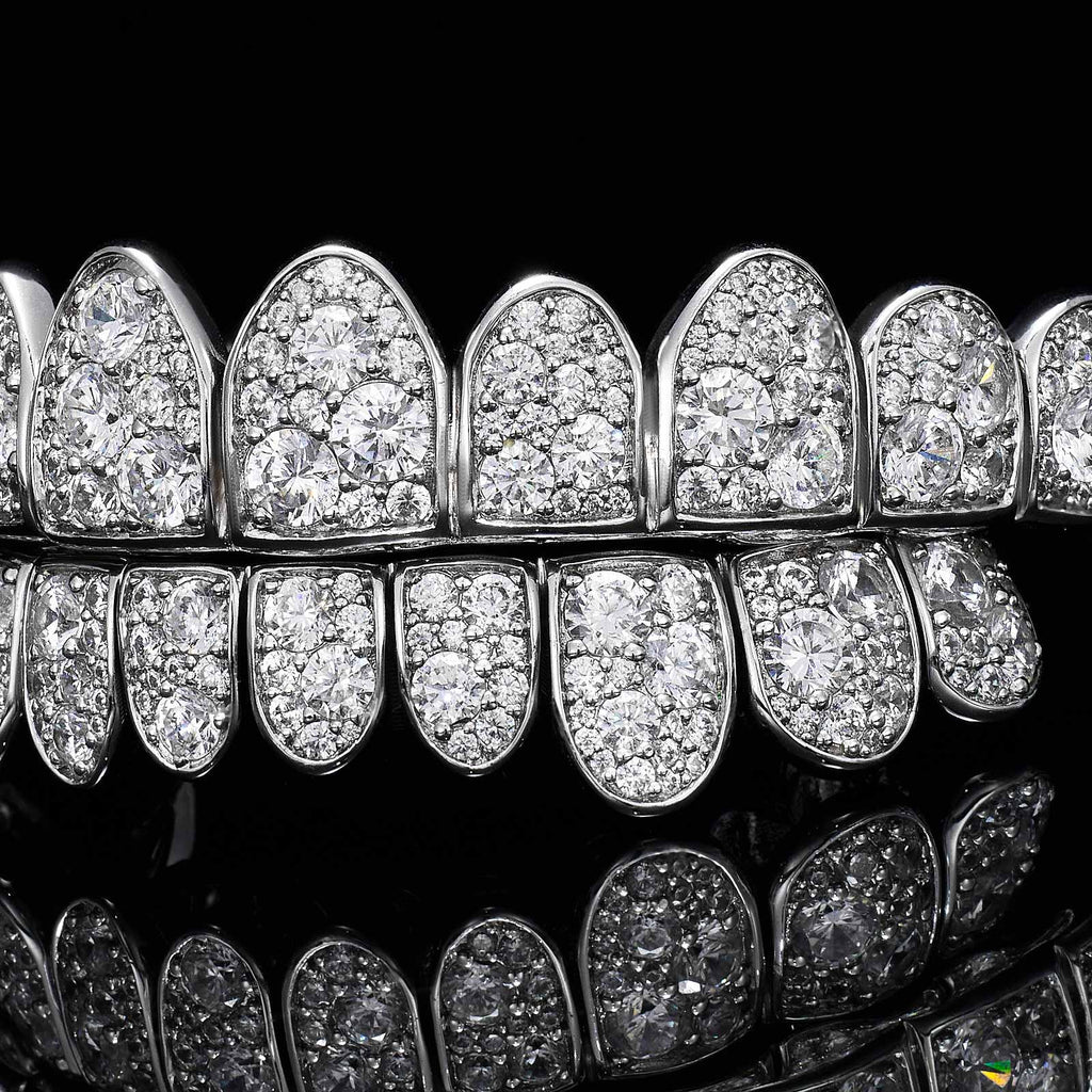 Crushed Ice "Snow Set" Mosaic Moissanite Grillz
