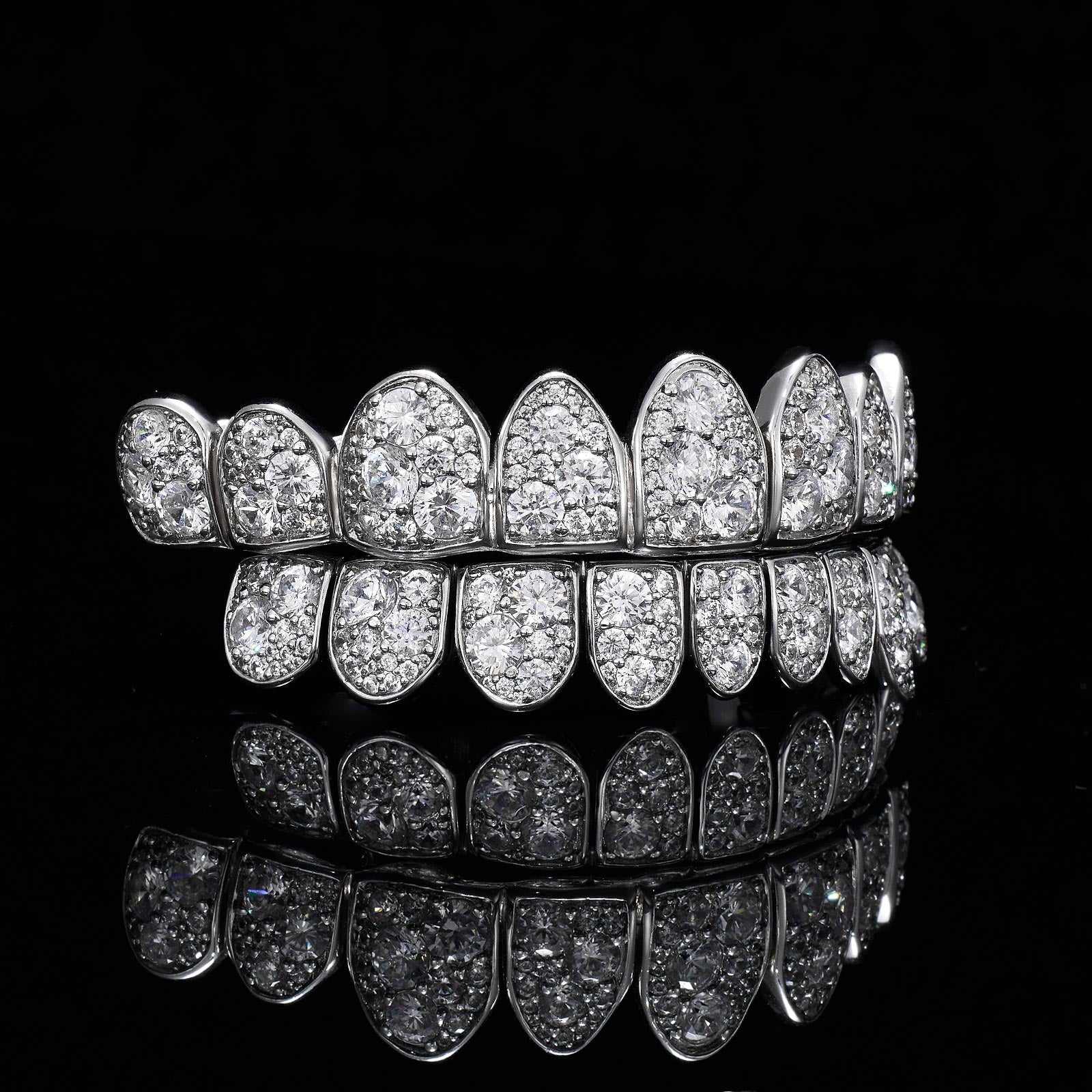 Crushed Ice "Snow Set" Mosaic Moissanite Grillz