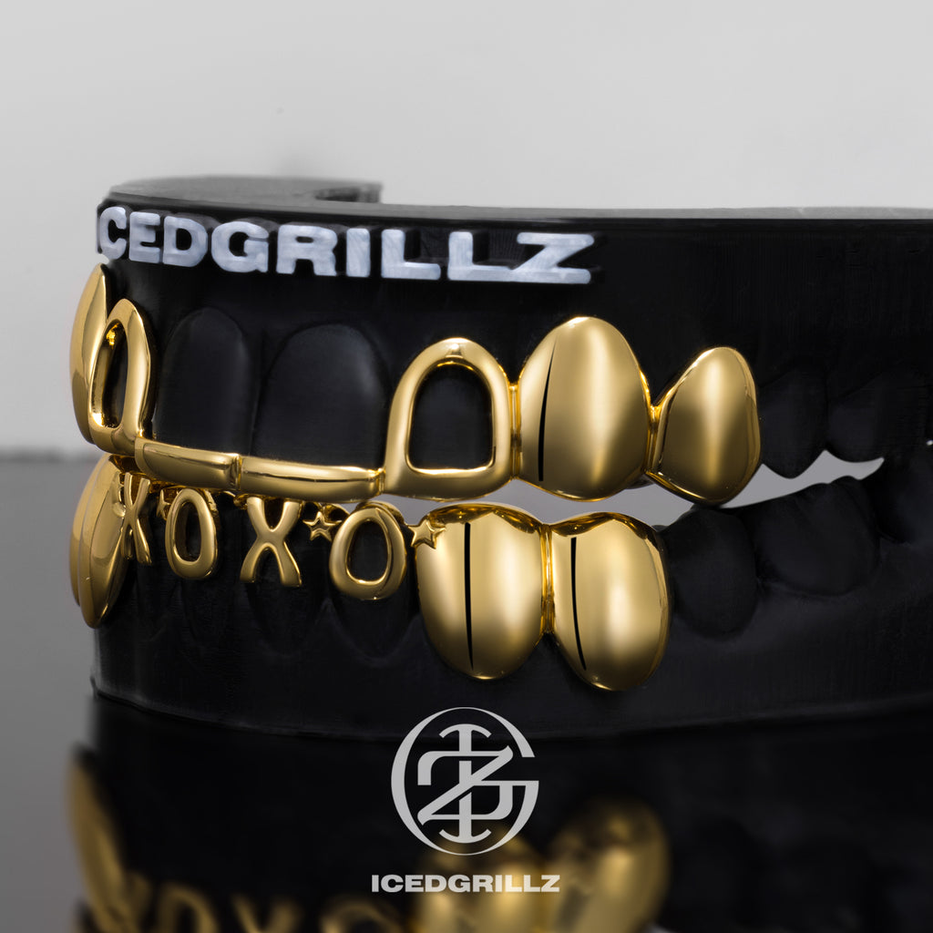 Custom 4 Letter Solid Plain Star Grillz