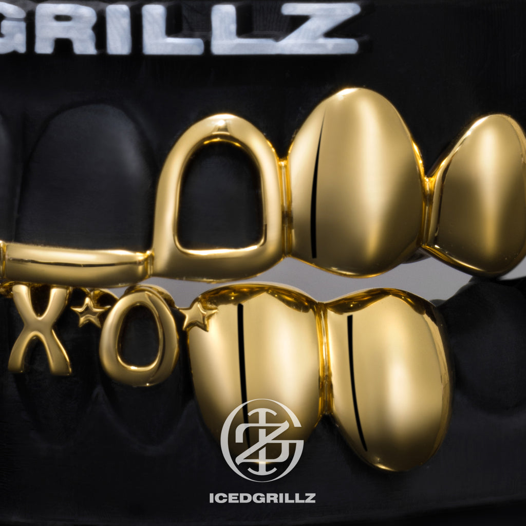 Custom 4 Letter Solid Plain Star Grillz