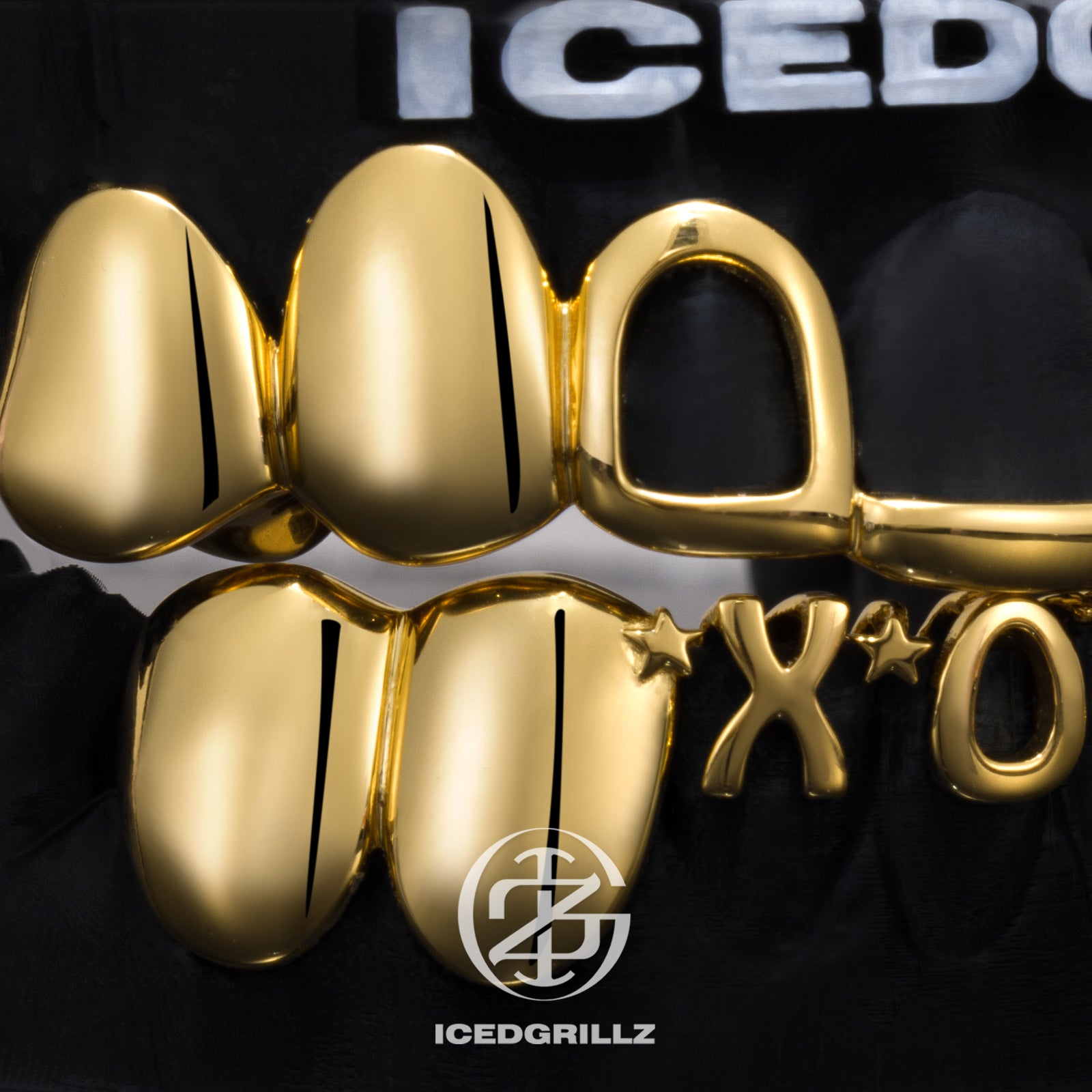 Custom 4 Letter Solid Plain Star Grillz