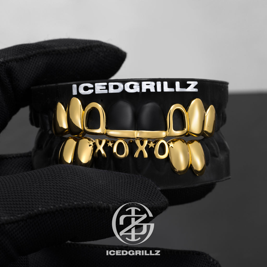 Custom 4 Letter Solid Plain Star Grillz