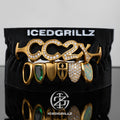 Custom Letter Moissanite Mixed Gem Combo Grillz