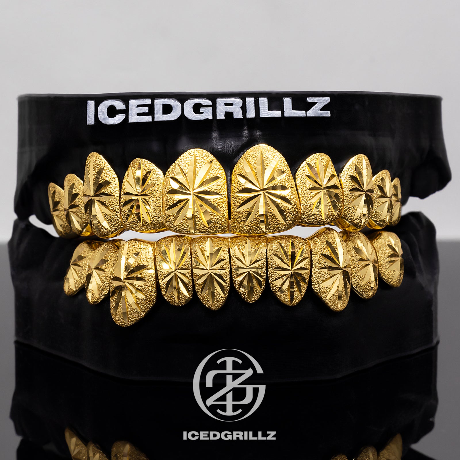 Diamond Cut Starburst Frosted Grillz