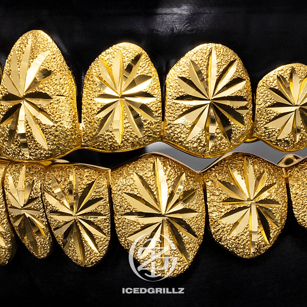 Diamond Cut Starburst Frosted Grillz