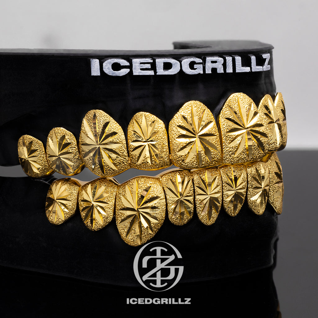 Diamond Cut Starburst Frosted Grillz