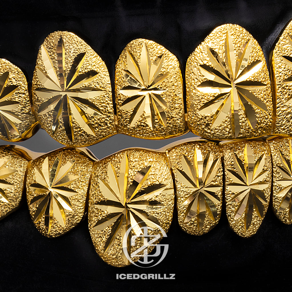 Diamond Cut Starburst Frosted Grillz