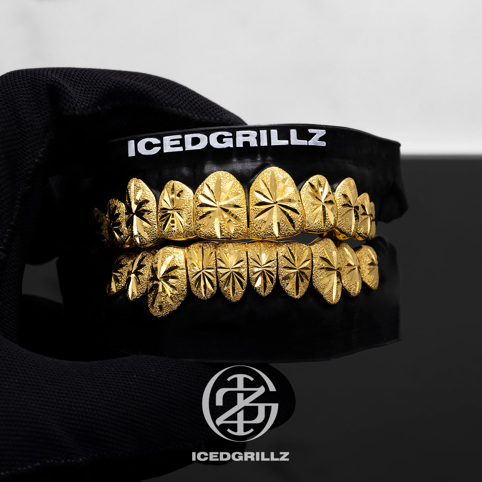 Diamond Cut Starburst Frosted Grillz