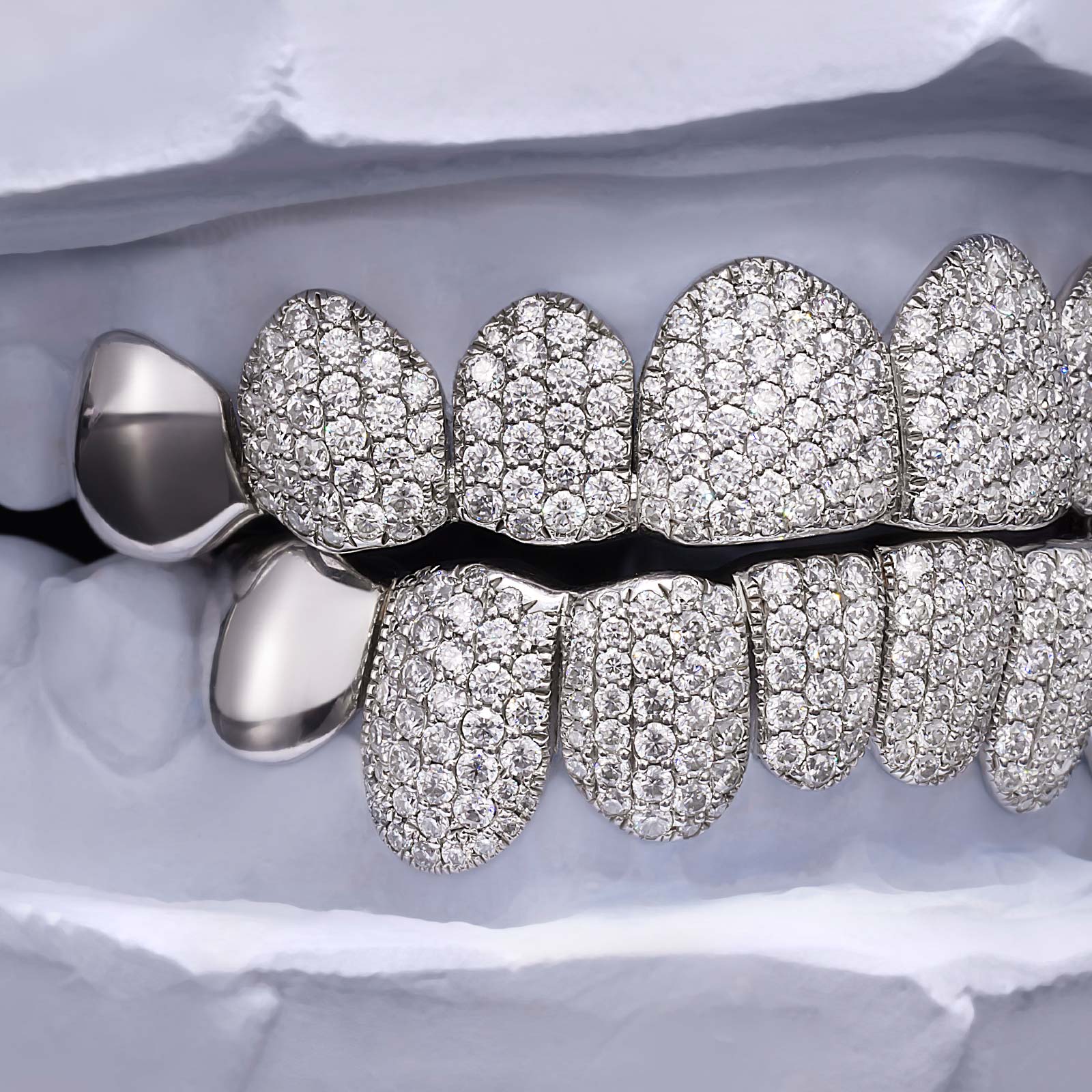 Diamond Moissanite Tip End Cap Grillz