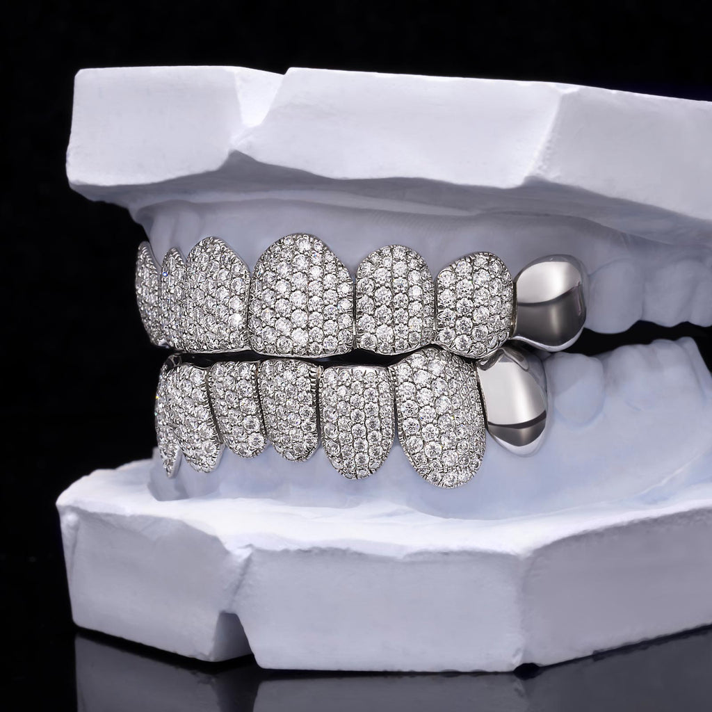 Diamond Moissanite Tip End Cap Grillz