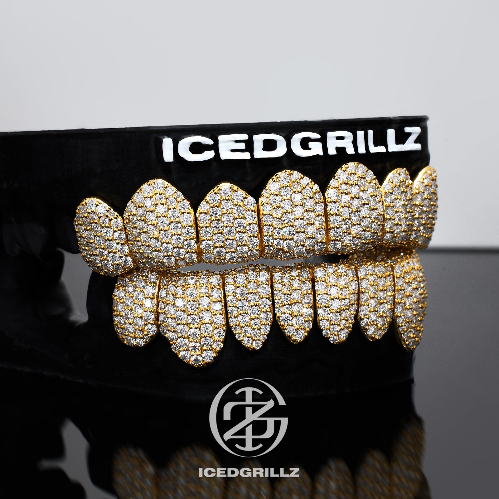 Double-Ice Honeycomb Pave Moissanite Grillz