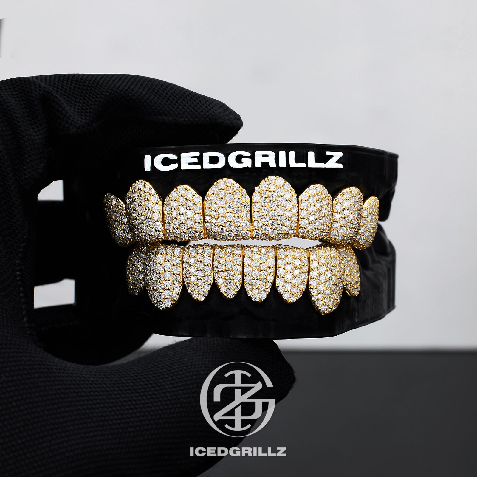 Double-Ice Honeycomb Pave Moissanite Grillz