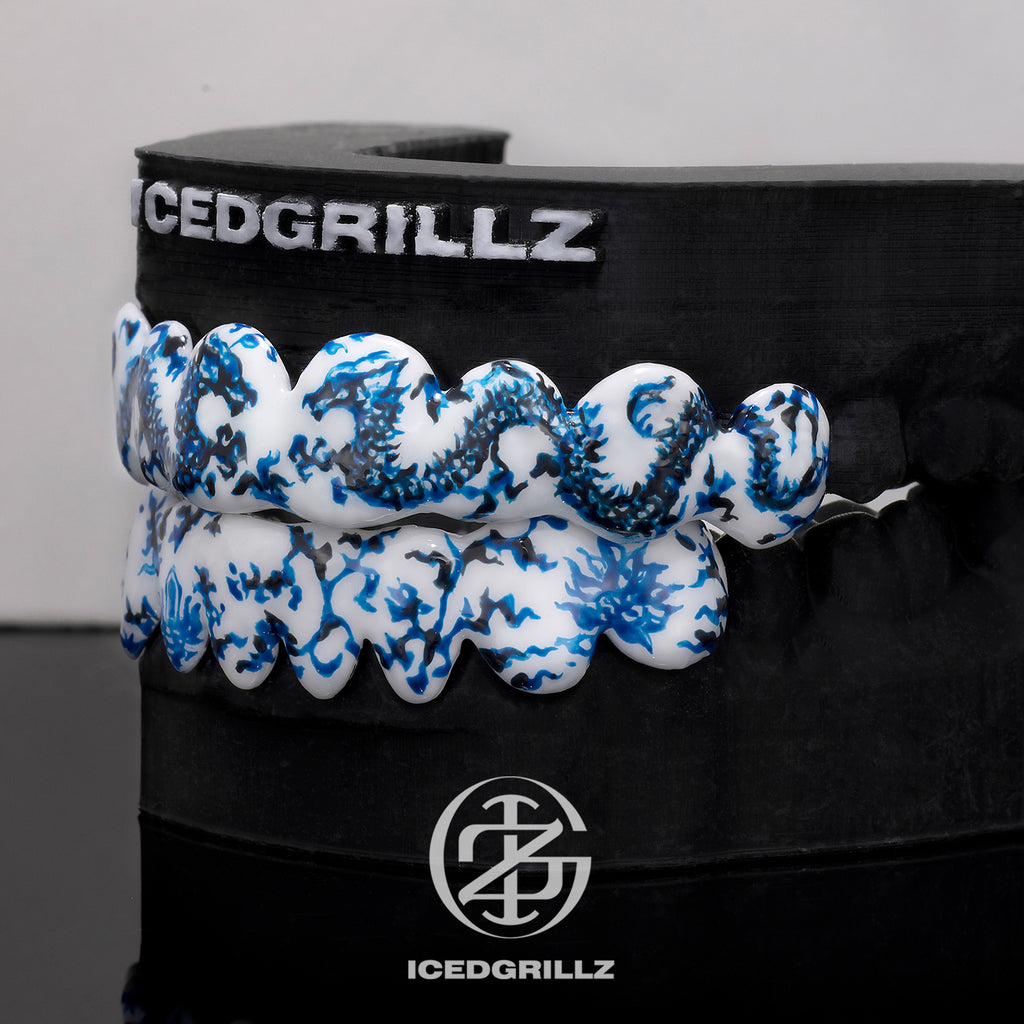 Dragon Enamel Porcelain Grillz